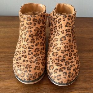 Leopard Print Toddler Booties